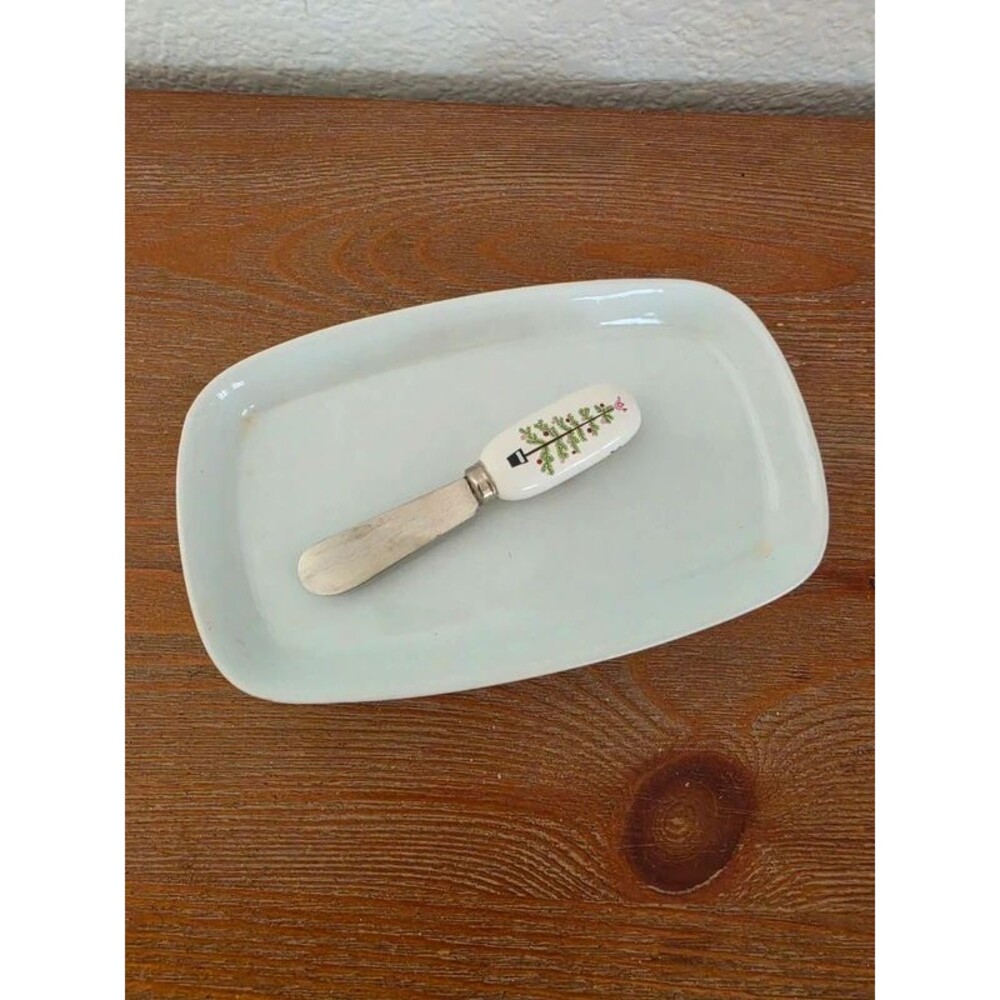 Dish with Christmas Tree Cheese/Butter Spreader